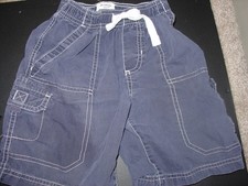 BOY'S BLUE CARGO SHORTS POCKETS DRAWSTRING SIZE 4 SUMMER OSH KOSH NICE L K