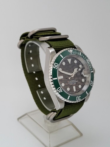 Orologio Uomo 40mm Lusso Nero Verde Subacqueo NH35 SEIKO TMI Automatico 10atm WR - Foto 7 di 14