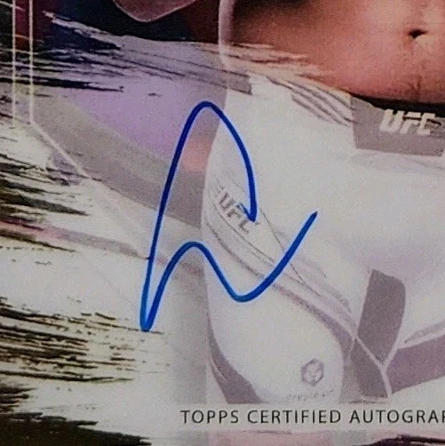 2024 Topps Finest UFC Serghei Spivac Gold Refractor Auto /50 Heavyweight - Image 4 of 4