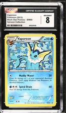 CGC 8 Vaporeon BW89 Black Star Promos Sylveon Collection) Holo Pokemon Card