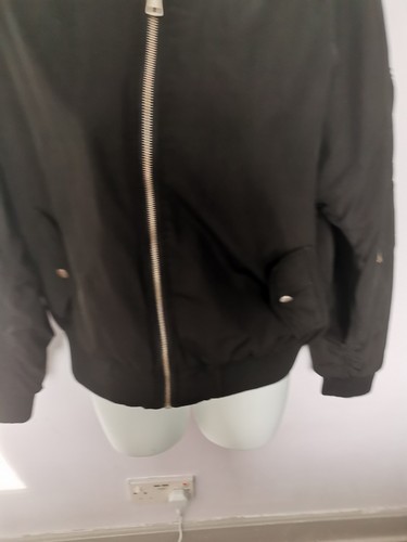 Bomberjacke XS schwarz Reißverschlusstaschen - Bild 4 von 7