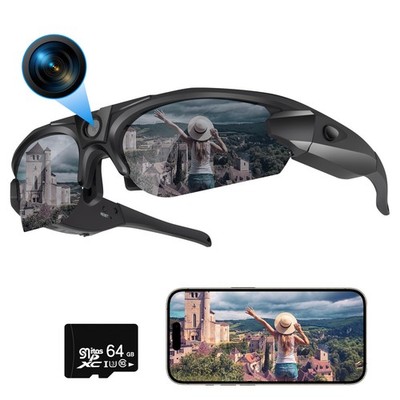 Sport Camera with WiFi, Camera Sunglasses for Outdoor Sports Supports iOS&And...