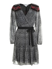 NEW £400 DIANE VON FURSTENBERG Bianka Paisley Mini Wrap Dress 14 Wedding Races