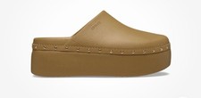 NEW CROCS Dylan Platform Studded Clog Umber Brown