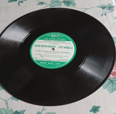 RARE CHRYSLER Corp. / ROSS ROY 10'' RCA video: 1957 models Door adj.  Session 110