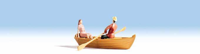 H0 Scale - Walthers Rowboat with Two Figures - 6062 New