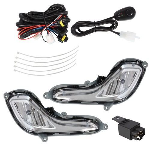 For 2012-2017 Hyundai Accent LH+RH Side Front Bumper Halogen Fog Light w/Wiring - Picture 2 of 12