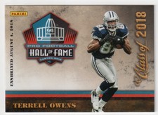 Terrell Owens Panini NFL Pro Football Hall of Fame Class of 2018 Card HOF