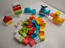 LEGO DUPLO 10909 Heart Box Toddler Basic Set 80 Piece Whale Duck Helicopter 18m+