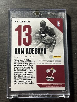 その他 Bam Adebayo RC autograph 2017-18 Chronicles Bam Adebayo Red Rookie RC Auto Autograph