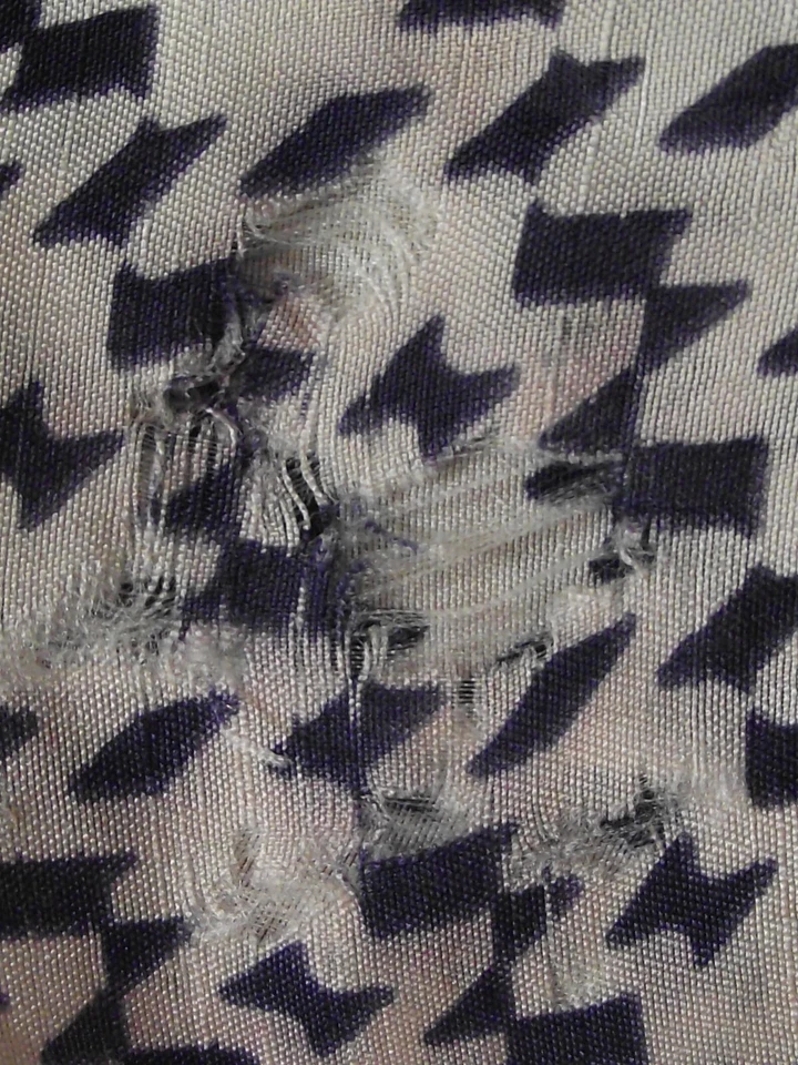 Chemisier vintage(60/70) bleu et blanc"Nina Ricci" T.(42/44) - Photo 2/4