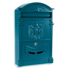 LARGE VINTAGE OUTDOOR LOCKABLE LETTER POST BOX MAILBOX WALL MOUNTED SECURE MAIL