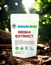 ORGANIC GANODERMA REISHI MUSHROOM POWDER 50:1 EXTRACT - 100% PURE NO FILLERS!!