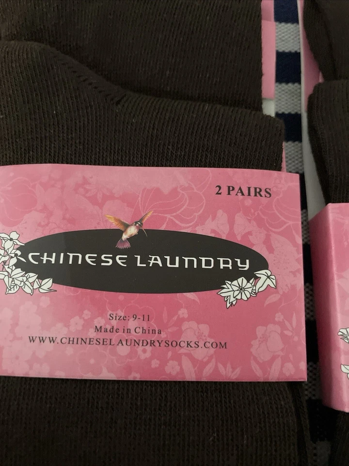 2 pares de calcetines chinos hasta la rodilla para mujer 9-11 marrón Foto 2 de 4