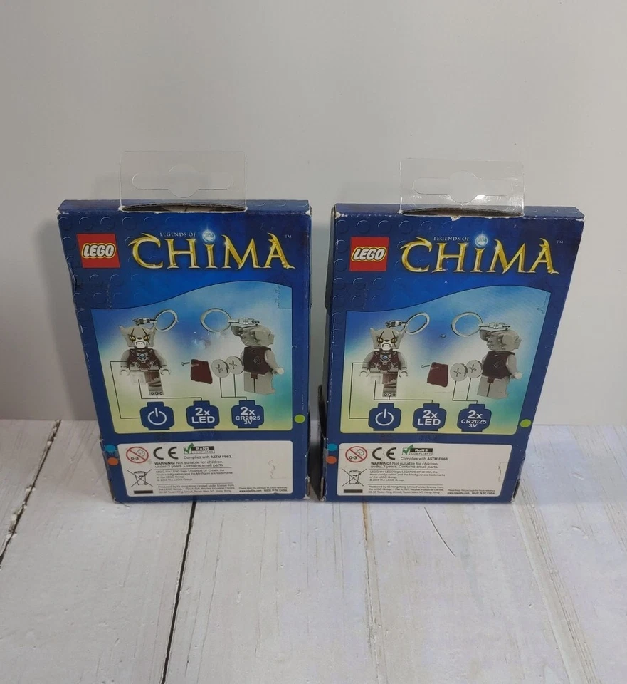 Lego LED Lite Keychain - Legends of Chima Worriz Wolf Lot of 2, Have Scratches - Image 2 of 4