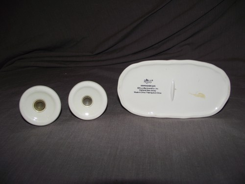 Russ Berrie Snowlit Tree Shaped Salt & Pepper Set with Stand - Picture 4 of 5