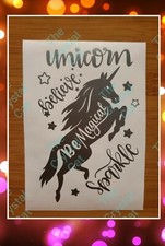 Unicorn  be magical Sparkle  believe bottle vinyl decal sticker