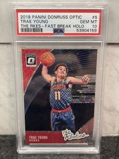 2018-19 Panini Donruss Optic Trae Young The Rookies Fast Break Holo PSA 10 #5 🔥