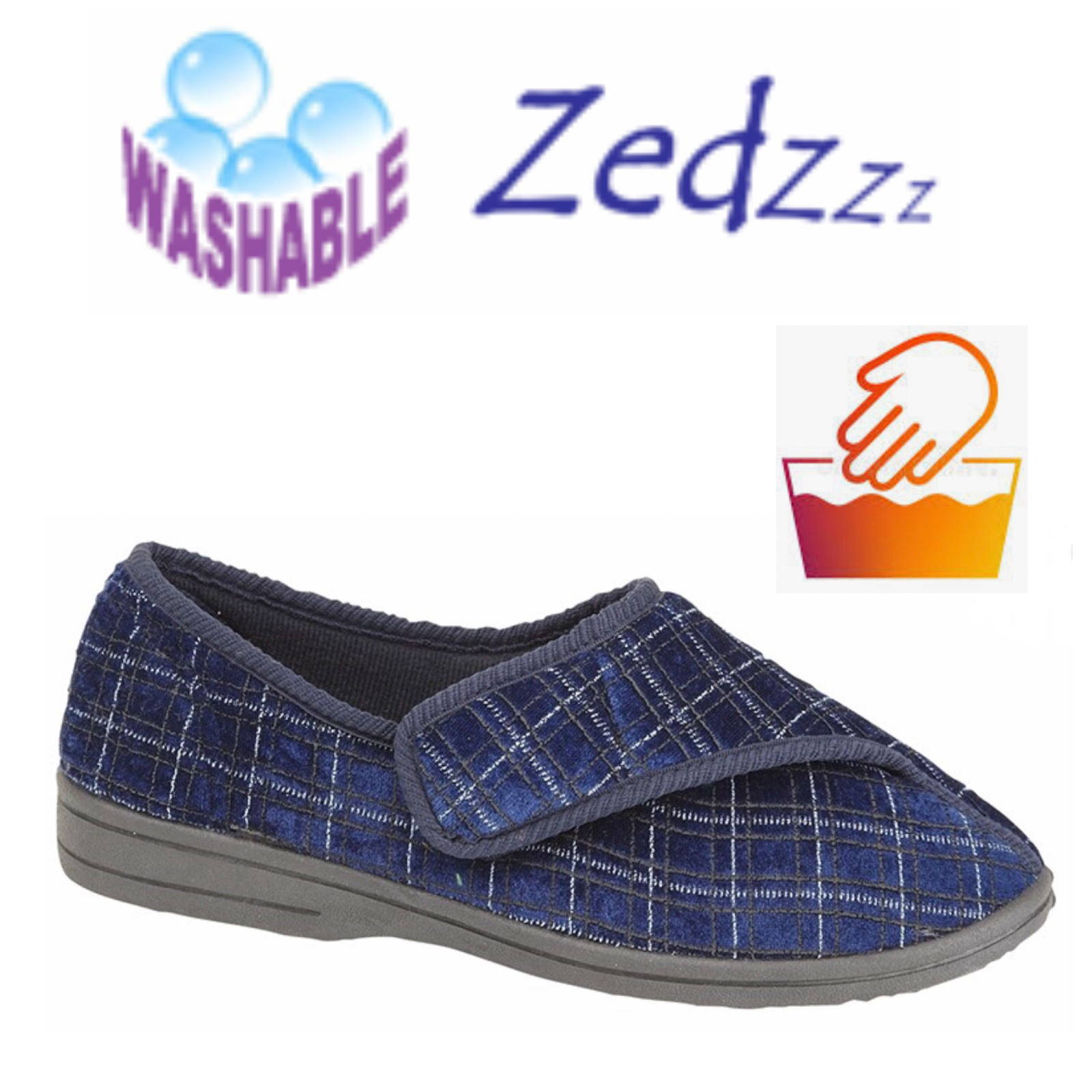 SAOLA ZEDZZZ GEORGE GENTS CIABATTE CON CHIUSURA TOUCH LAVABILI UOMO SUOLA RIGIDA