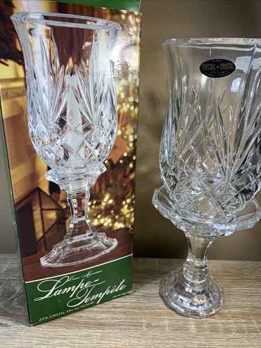 St George Two Piece Hurricane 24% Fine Lead Crystal X2 - Picture 6 of 9