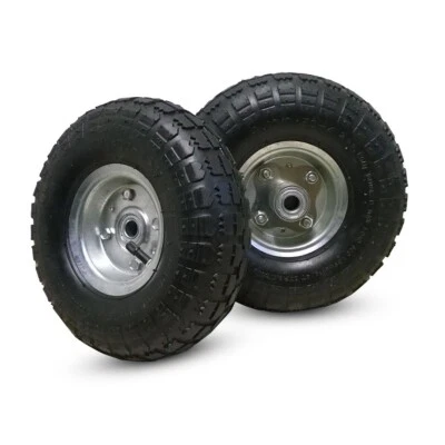 PANANA MxMan 2 Pack 10" 4.10/3.50 x 100mm Replacement Pneumatic Wheels For Sack Truck