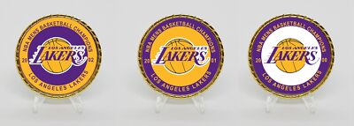 Tribute Coin Los Angeles Lakers Basketball 3 Time Champions Set  2000 2001 2002