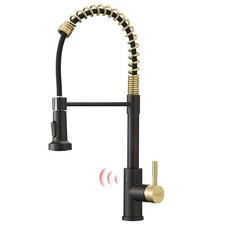 GIMILI Black and Gold Touchless Kitchen Faucet with Pull Down Sprayer, Motion...