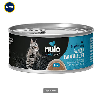 Nulo MedalSeries Grain-Free Salmon & Mackerel Wet Cat Food, 5.5 oz., Case of 24