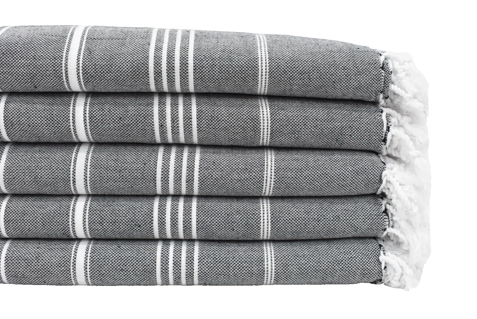 Toalhas de Banho Listrado Preto