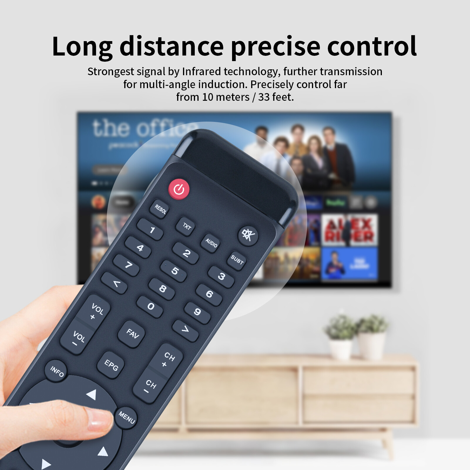 Remote Control Fit For VIARK SAT DVB-S2 4K Full HD Satellite H.265 HEVC Receiver