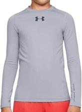 Under Armour  boy's size XS Gray Long Sleeve Fitted Compression T-Shirt