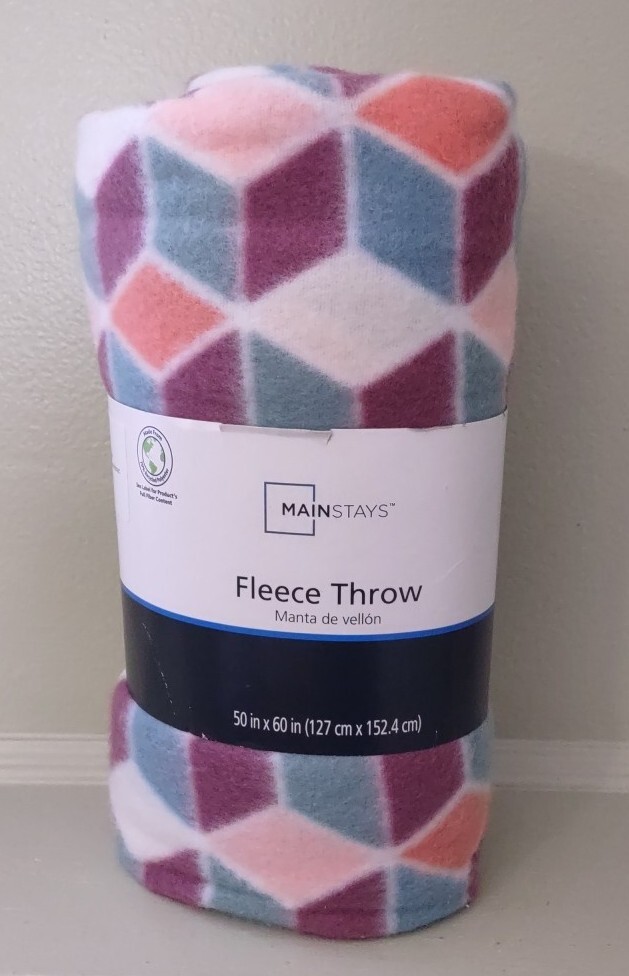 Mainstays Geo Abstract Fleece Throw Blanket 50x60