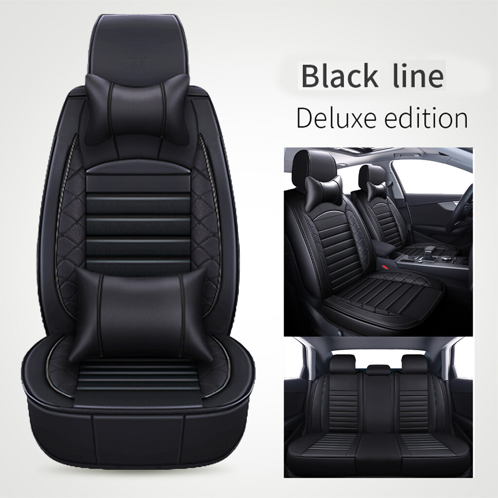 For Scion xB 04-15 Leather Car Seat Cover 5 Seat Front Rear Set