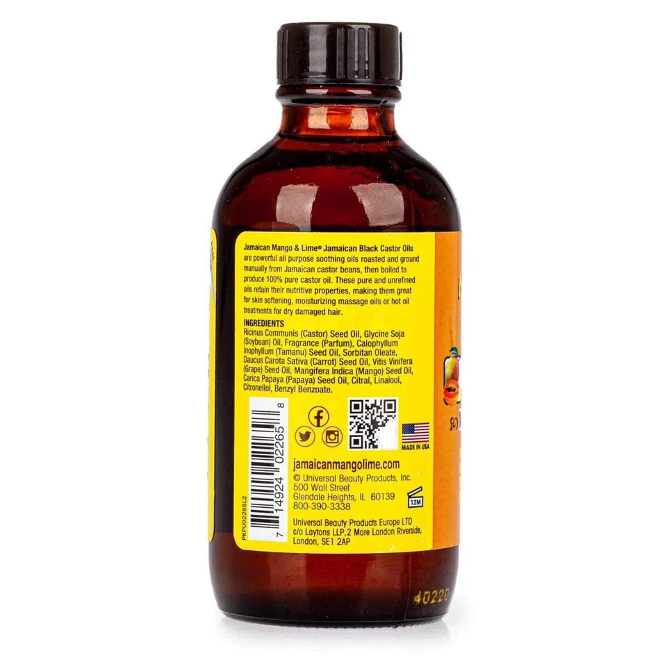 Aceite de ricino negro de mango y lima jamaicano mango papaya 4 oz Foto 3 de 3