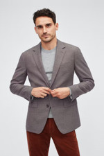 Bonobos Jetsetter Italian Wool Stretch Blazer Brown Tan Check 42R Slim