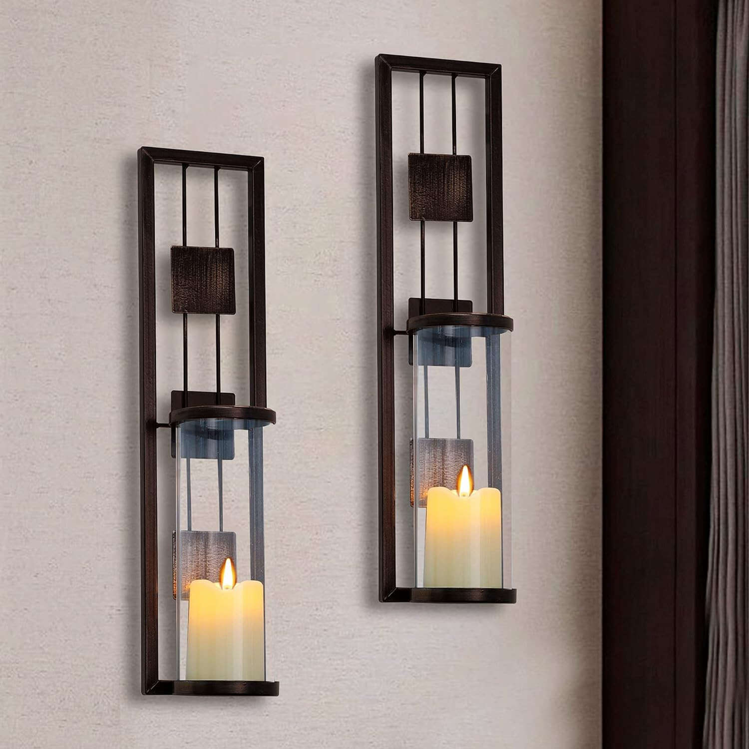 Wall Sconce Candle Holder Metal Wall Decorations for Living Room, Dining Rm.