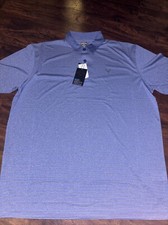 Callaway Golf Men L Opti-Dri UPF 40 Cooling Polo Shirt Surf the Web Blue 72