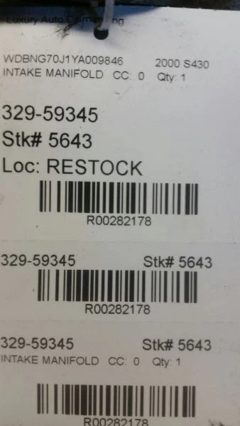 Mercedes-Benz ML500 2002-07 - Colector de admisión - 1131400701 - R282178 Foto 4 de 4