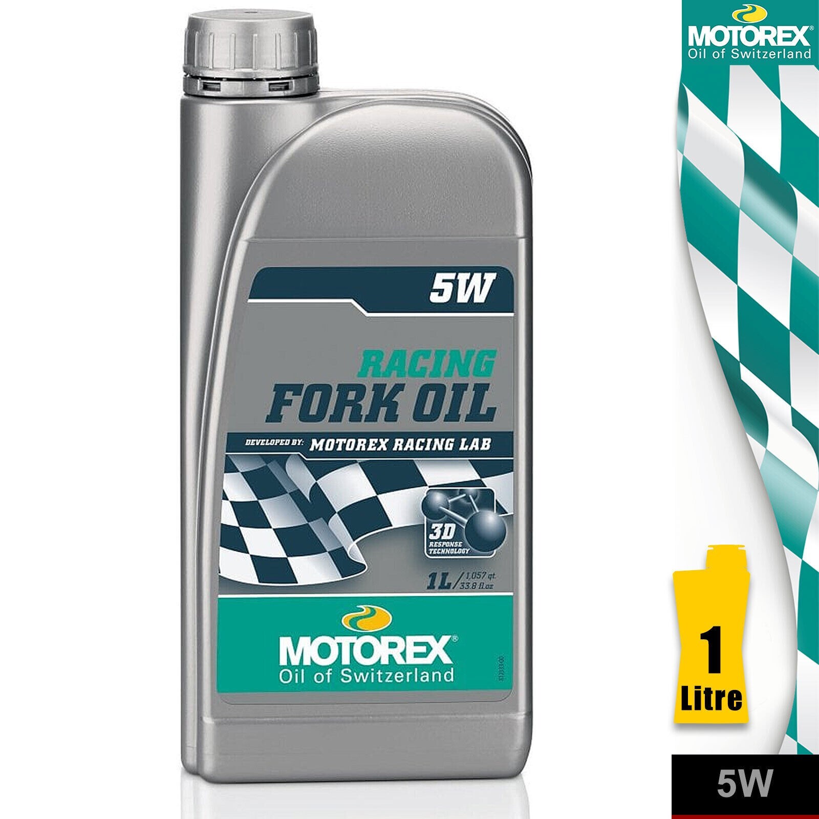 MOTOREX Racing Fork Oil 5W 1 Litre - Fully Synthetic for Motorcycles, Superbikes