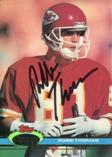 Robb Thomas Kansas City Chiefs Oregon State Signed Autograph Topps Photo Card