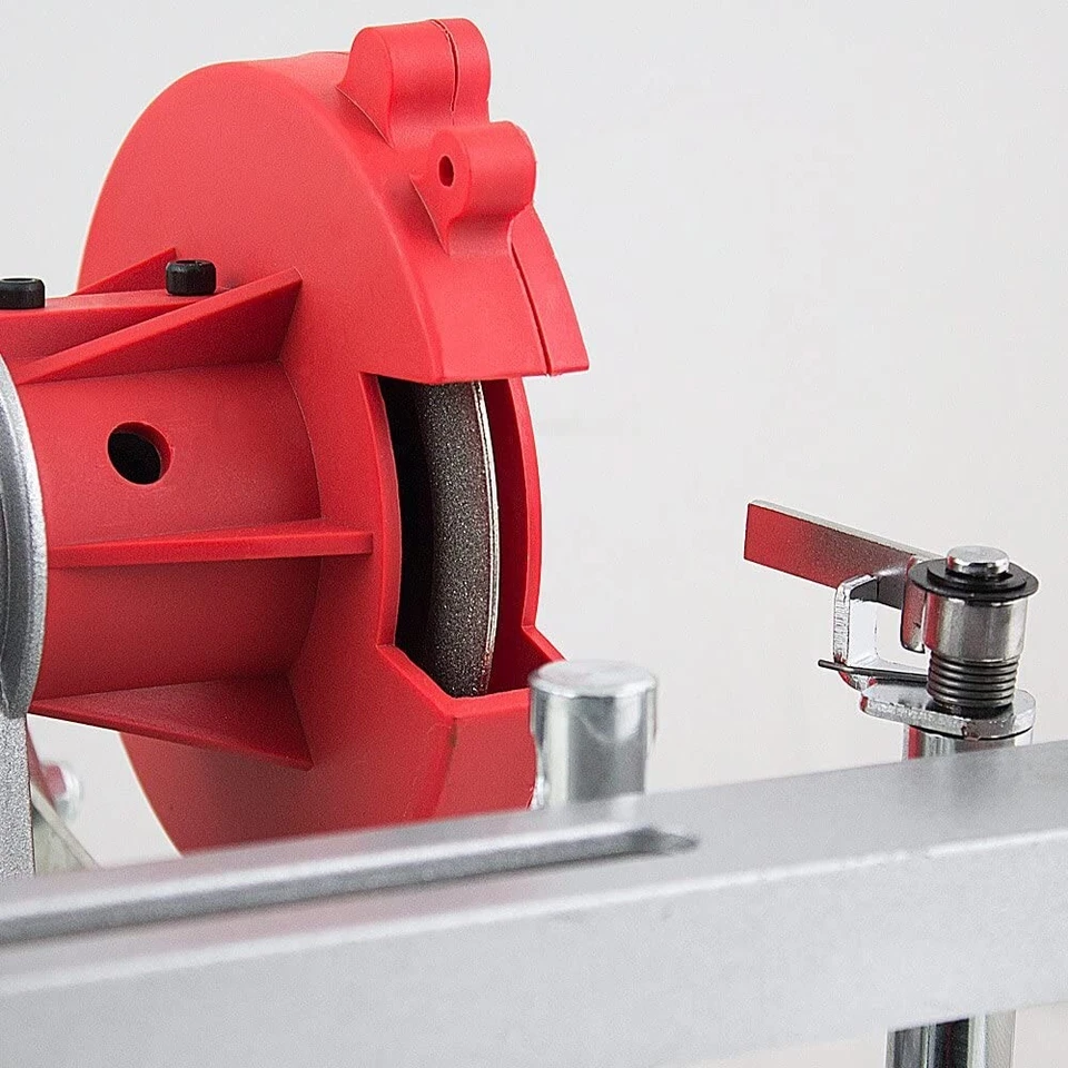 Afilador de hojas de sierra circular eléctrico de 120 voltios con ruedas Diamond y Emory Foto 4 de 4