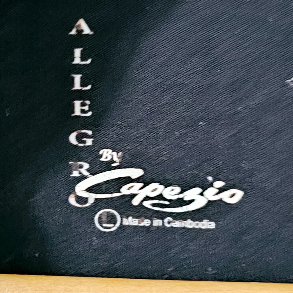 Allegro By Capezio Womens Dance Black & White Tank Top Sz L Built in Bra~TT11.5 - Image 2 of 4