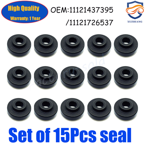 Set of 15Pcs Valve Cover Bolt Seals for BMW E46 E39 E60 525i 325i X3 X5