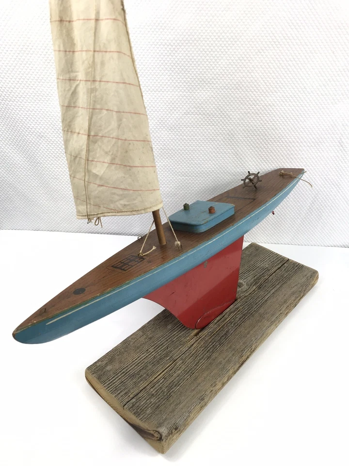 "Veelero Keystone Pond vintage de 20"" juguete náutico con piezas originales y soporte" Foto 3 de 4