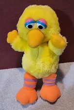 Vtg 1980's Hasbro Sesame Street BABY BIG BIRD 11" Soft Plush Stuffed Animal