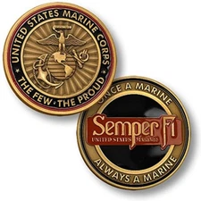 NEW USMC U.S. Marine Corps Semper Fi Challenge Coin.