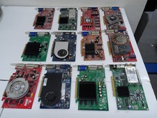 LOT 12x graphic card  ATI, NVIDIA and..... FOR PART  AS IS 
