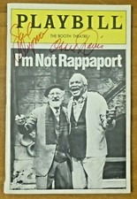 I'm Not Rappaport Playbill Signed by Jack Klugman and Ossie Davis