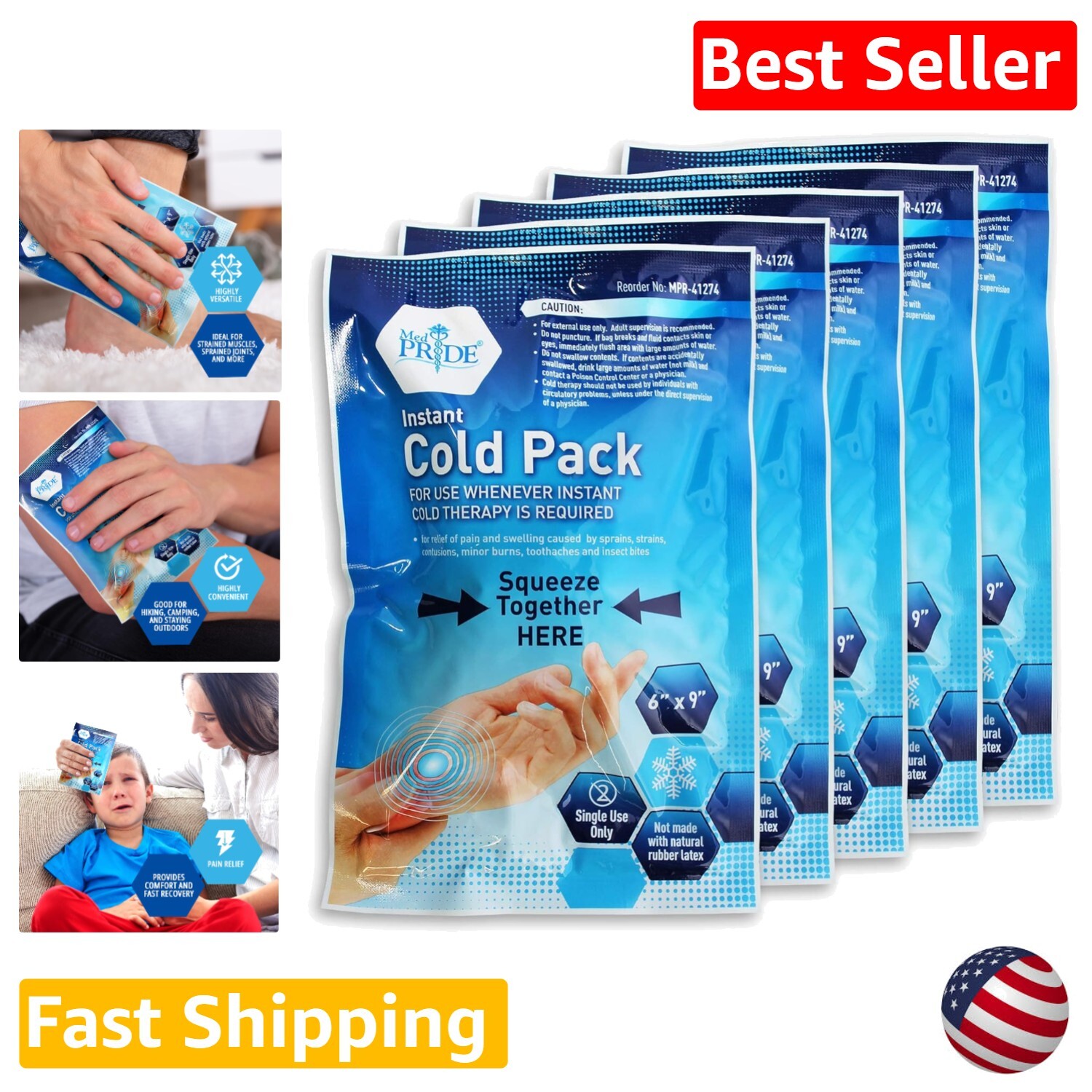 Athlete's Essential: Disposable Cold Therapy Ice Packs (24-Pack) for Pain Relief