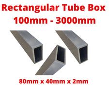 ALUMINIUM RECTANGULAR BOX SECTION 80mm , Custom Length 100mm to 3000mm